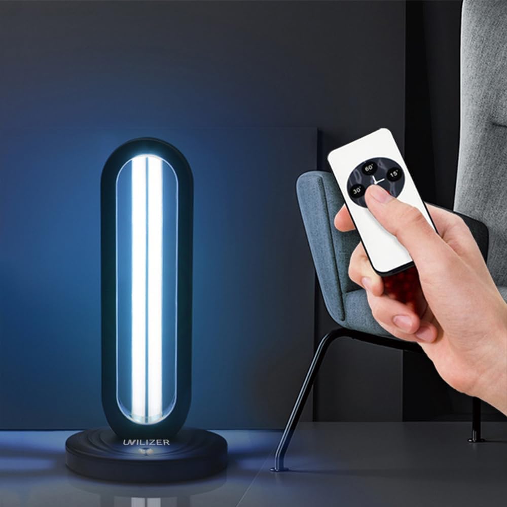 Tower - UV Light Sanitizer & Ultraviolet Lamp with Remote Control (UV-C Cleaner for Home, Room