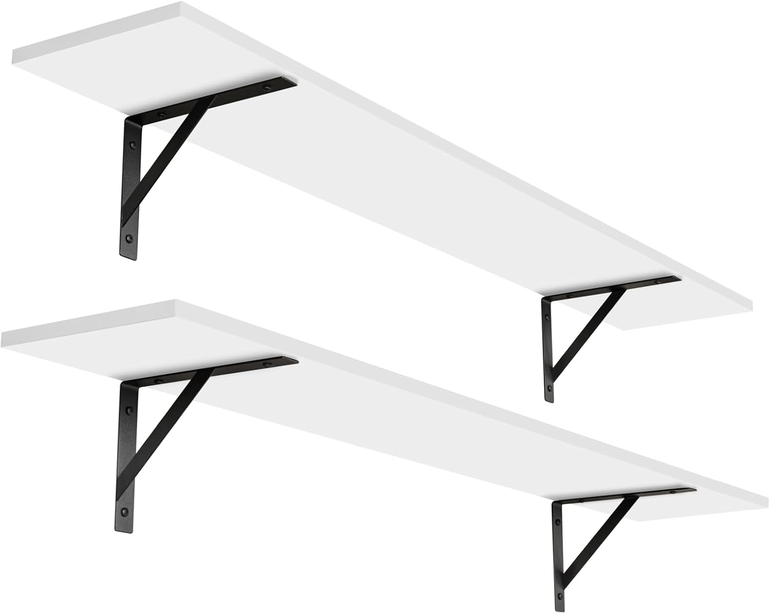 DINZI LVJ Long Wall Shelves, 47.3Inch Wall Mounted Shelves Set of 2, Extra Large Wall Storage