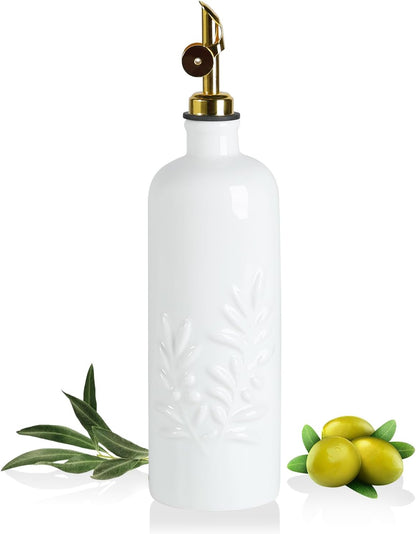 Sweejar 18 Oz Oil Dispenser for Kitchen with Gravity Spout, Ceramic Olive Oil Dispenser Bottle