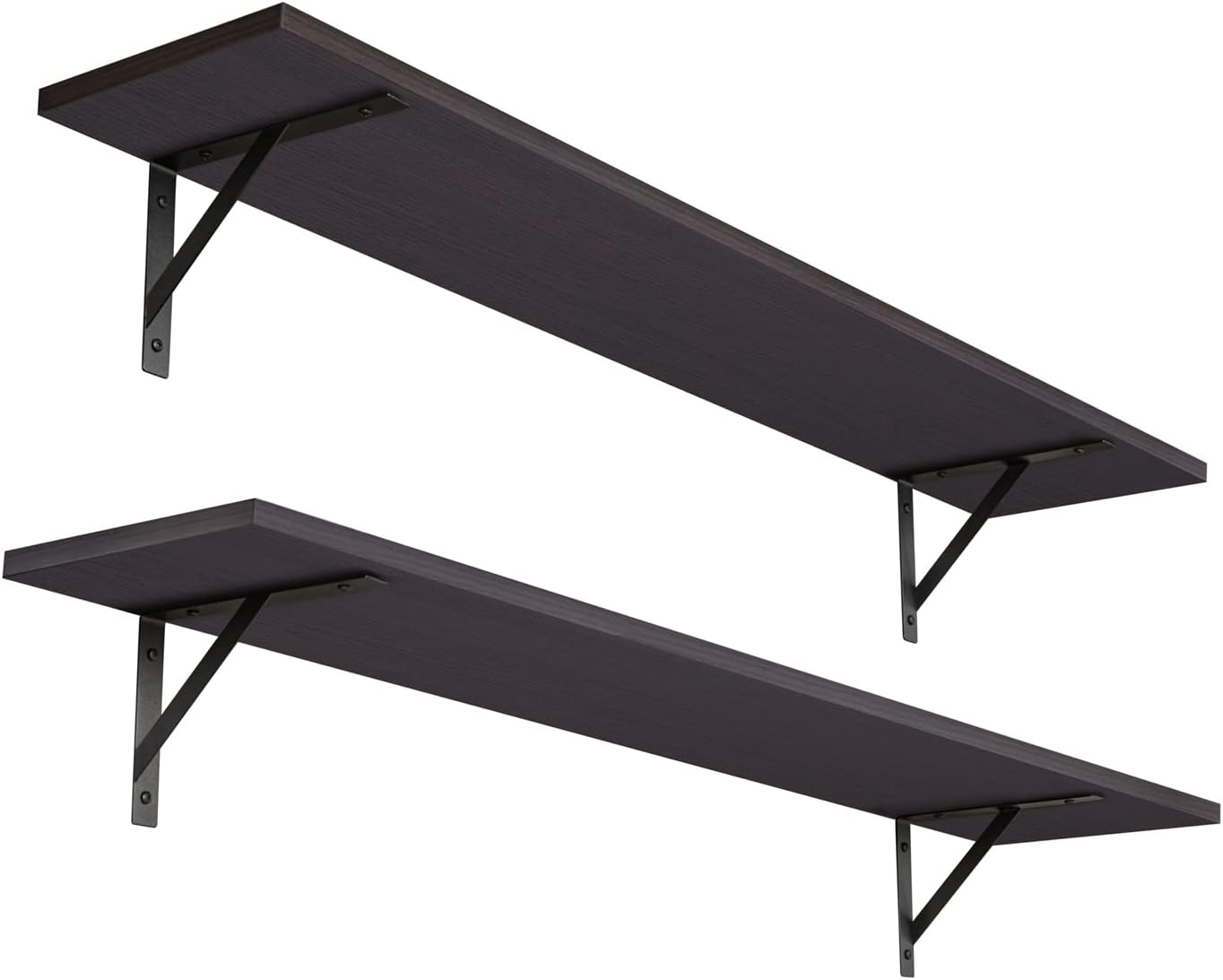DINZI LVJ Long Wall Shelves, 39.4Inch Wall Mounted Shelves Set of 2, Extra Large Wall Storage