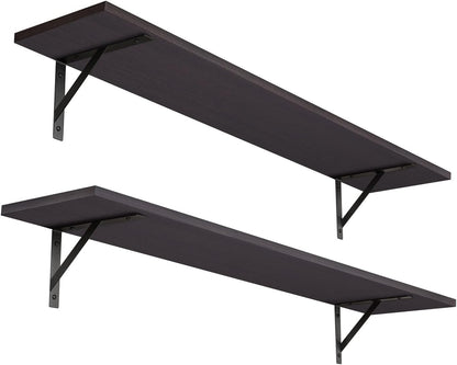 DINZI LVJ Long Wall Shelves, 39.4Inch Wall Mounted Shelves Set of 2, Extra Large Wall Storage