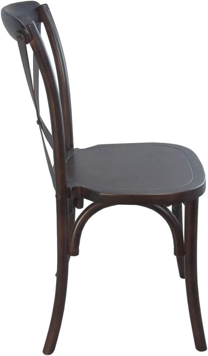 EMMA + OLIVER Walnut X-Back Chair