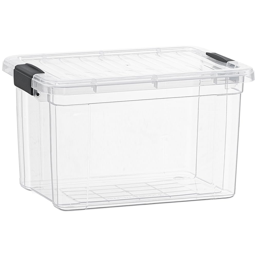 Superio Clear Storage Box with Lid, 49 Quart Plastic Container Bins for Organizing, Stackable
