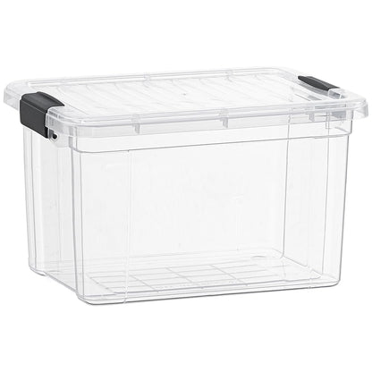 Superio Clear Storage Box with Lid, 49 Quart Plastic Container Bins for Organizing, Stackable