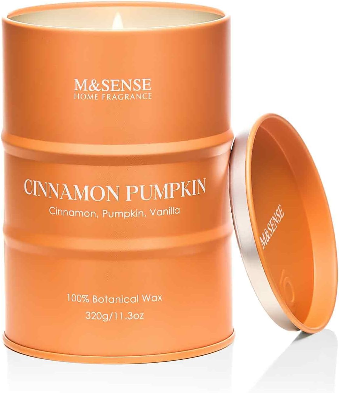 M&SENSE Cinnamon Pumpkin Scented Candles Natural Non Toxic, Aromatherapy Candle for Stress Relief