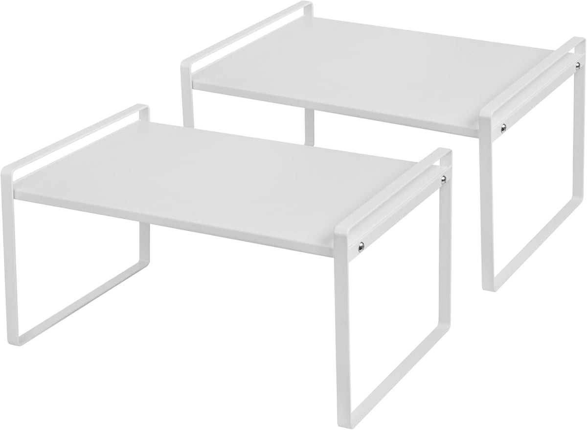 Nxconsu 2Pack Cabinet Shelves Stackable Shelf Organizer Rack Riser for Kitchen Cabinet Pantry
