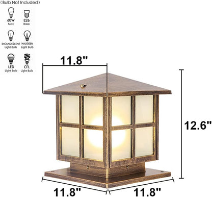 SLAWA Outdoor Post Lights Fixture, Modern Yard Entry Outdoor Column Lights with Aluminum Housing