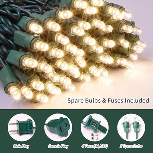 150 Count Warm White- String Lights - LED Christmas Lights, Mini led Lights for Indoor Outdoor Home