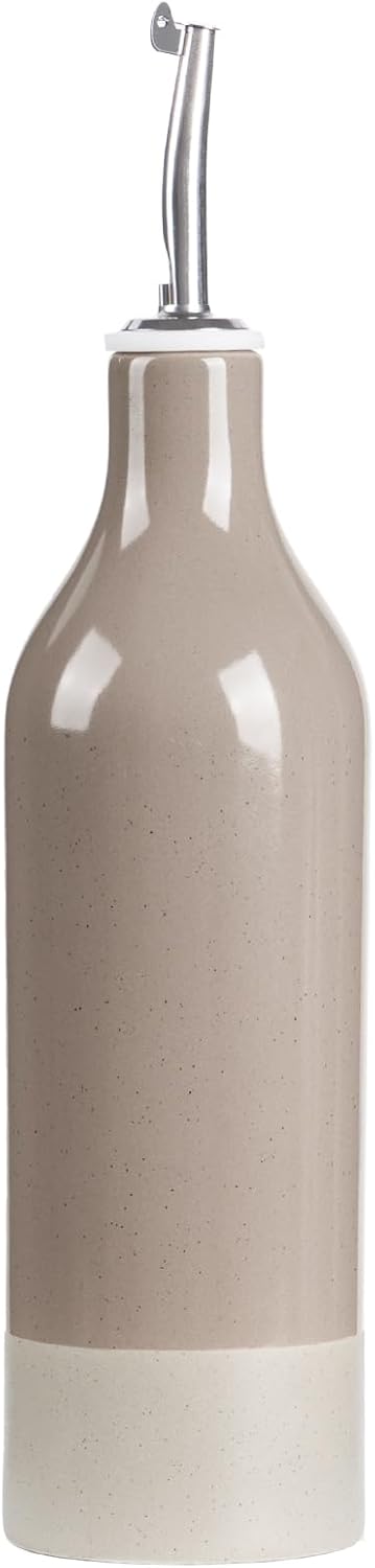 famiware Milkyway 16oz Ceramic Olive Oil Dispenser Bottle, 1 Piece Oil Dispenser for Kitchen with