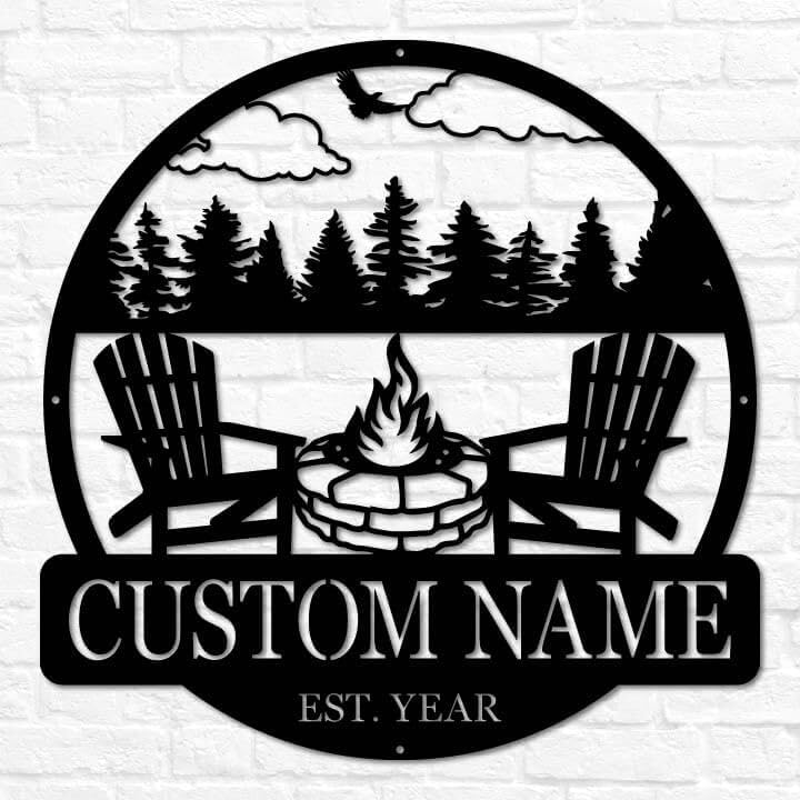 Custom Campfire Sign | Metal Outdoor Sign | Camper Decor | Personalized Camping Gifts | Fire Pit