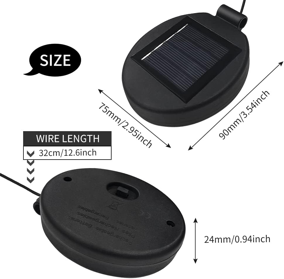 Solar Lantern Light Replacement Top for Flower Light ,LED Solar Panel Lantern Lid Replacement Part