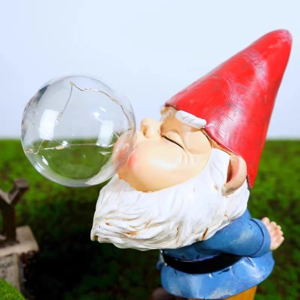 Garden Gnomes Outdoor with LED Solar Light - 11’’Spring Gnomes Decorations for Home/Yard/Patio with