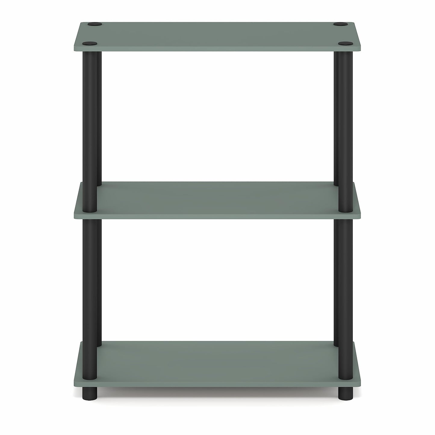 Furinno Turn-N-Tube Storage Shelves, 3-Tier Book Shelf, Corner Shelf, Toolless Open Shelves, for