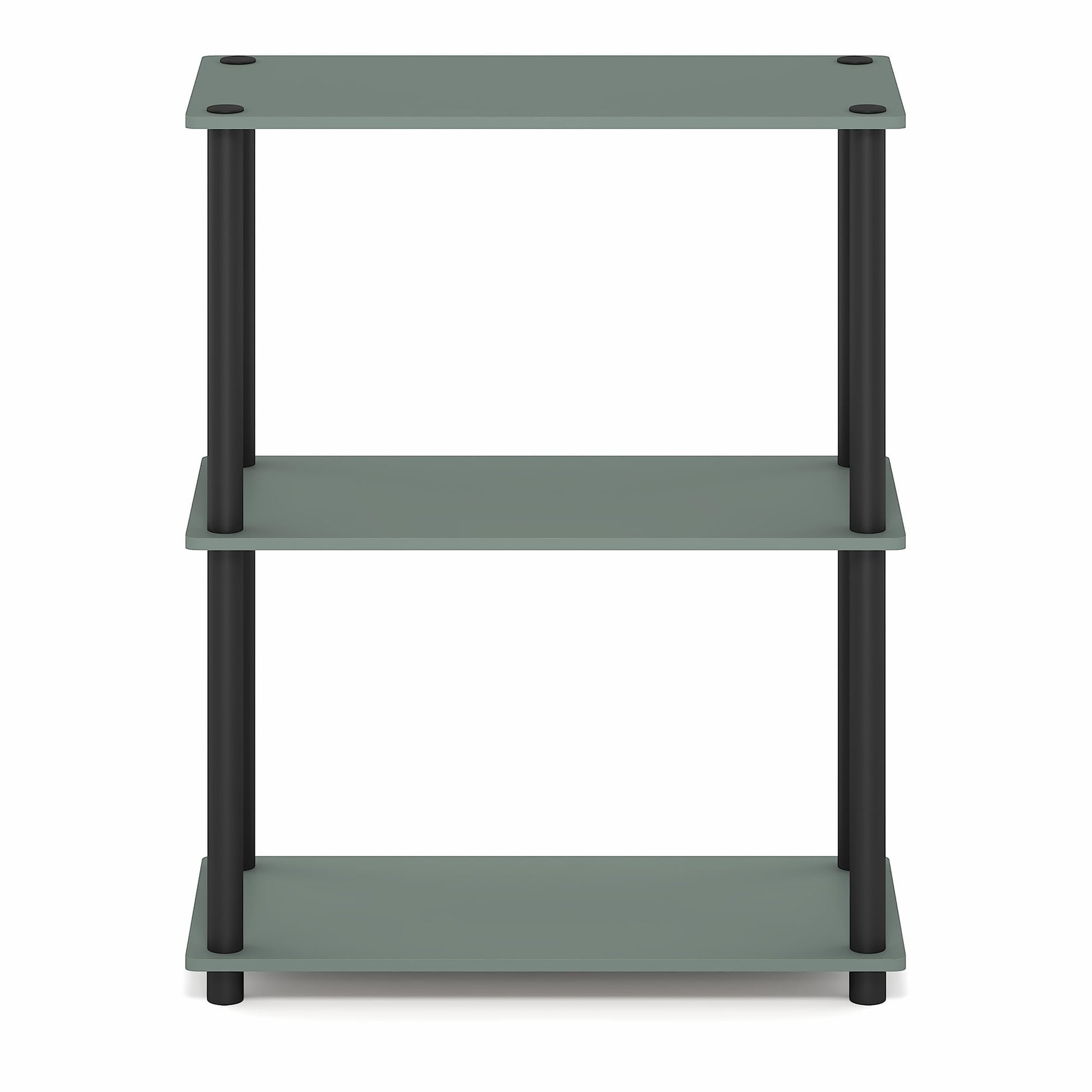 Furinno Turn-N-Tube Storage Shelves, 3-Tier Book Shelf, Corner Shelf, Toolless Open Shelves, for