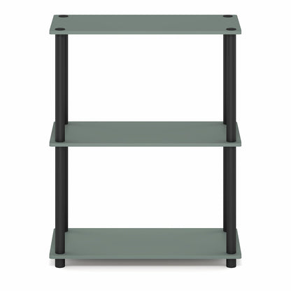 Furinno Turn-N-Tube Storage Shelves, 3-Tier Book Shelf, Corner Shelf, Toolless Open Shelves, for