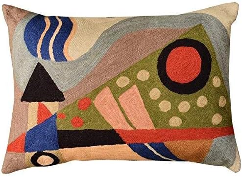 Lumbar Kandinsky Abstract Pillow Cover - Original Composition | Modern Chair Cushion | Modern