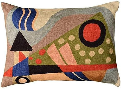 Lumbar Kandinsky Abstract Pillow Cover - Original Composition | Modern Chair Cushion | Modern
