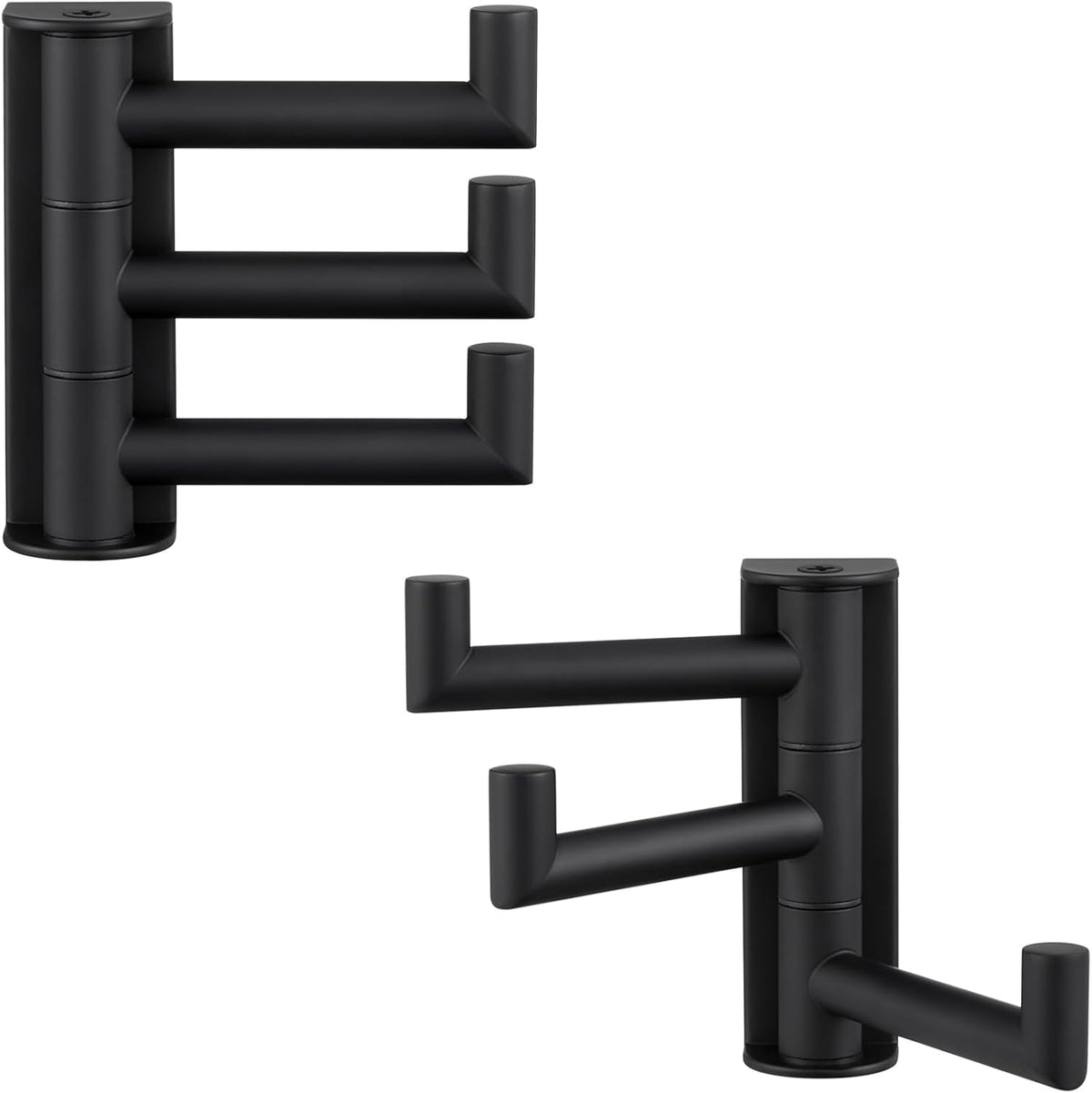 Angle Simple Swivel Towel Hooks for Bathroom, SUS 304 Stainless Steel Foldable 3 Arms Robe Towel