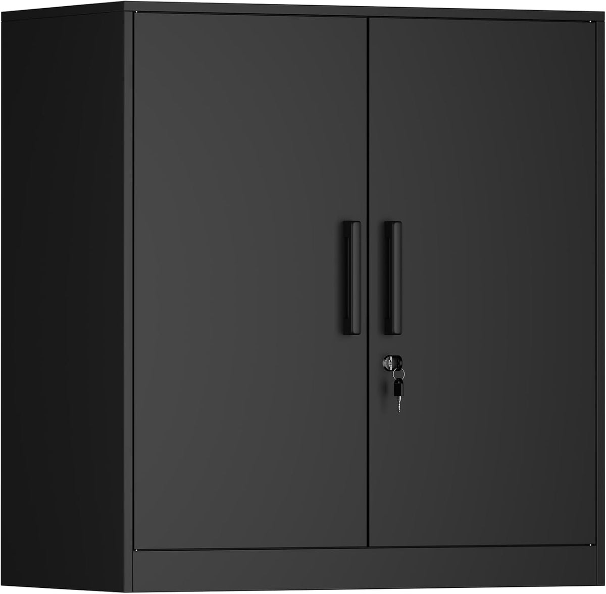 Metal Wall Cabinet,Garage Wall Cabinetwith Handle,Lockable Storage Cabinets Wall Mounted with 2