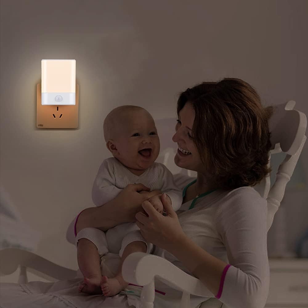 LED Night Light Plug in, Motion Sensor Night Light with Adjustable Brightness 3 Lighting Mode