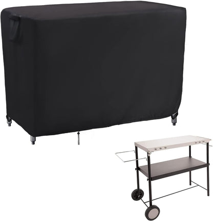 Kingling Outdoor Prep Table Cover for Cart Table, 52 inch Stainless Steel Metal Table Covers