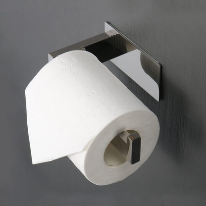 Toilet Paper Holder, Self Adhesive Tissue Holder Stainless Steel Rustproof Paper Roll Holder, No
