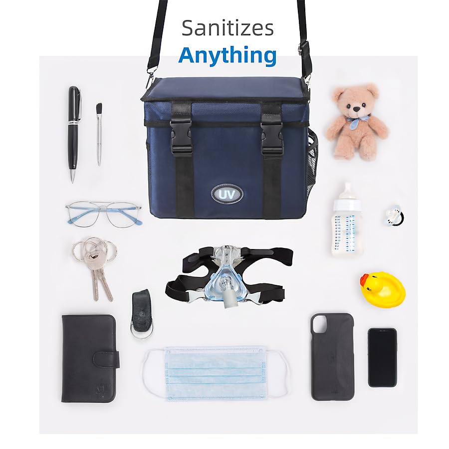 UV Sanitizer Box, 12L Ozone Portable Sanitizing and Cleaning Machine with 3-Level Timer, Foldable