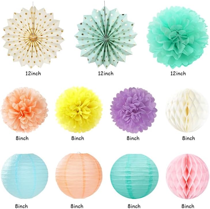 Pastel-Rainbow Classroom Girls Birthday Party-Decorations - 21pcs Happy Banner Decor, Colorful