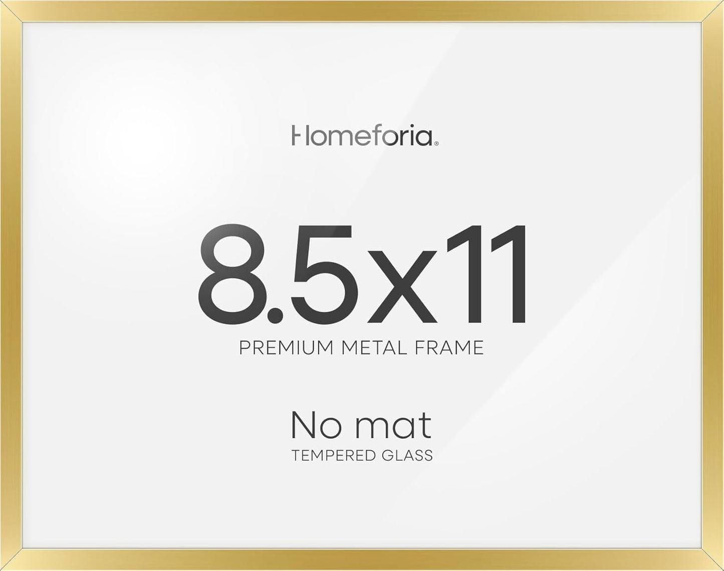 Homeforia Gold Diploma Frame 8.5 x 11, High End Metal 8.5x11 Certificate Frames, 11x8.5 Document