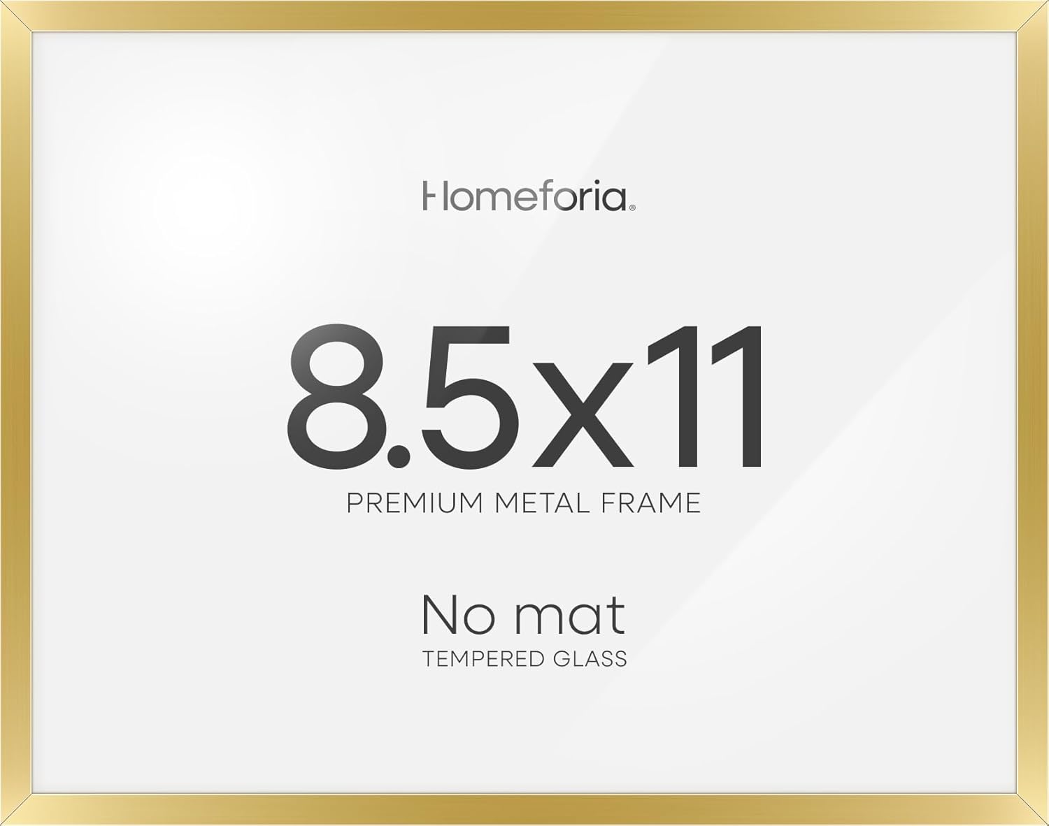 Homeforia Gold Diploma Frame 8.5 x 11, High End Metal 8.5x11 Certificate Frames, 11x8.5 Document