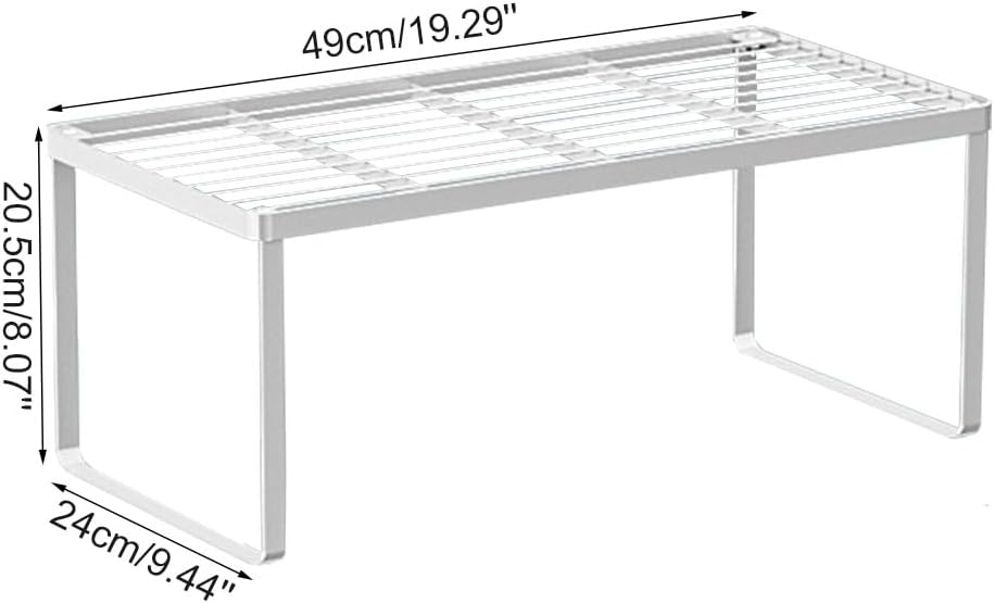 Kitchen Cabinet Storage Shelf Stackable Wire Spice Rack Organizer Heavy Duty Space Saver for