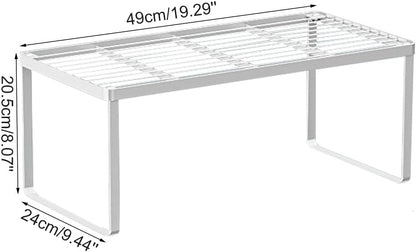 Kitchen Cabinet Storage Shelf Stackable Wire Spice Rack Organizer Heavy Duty Space Saver for