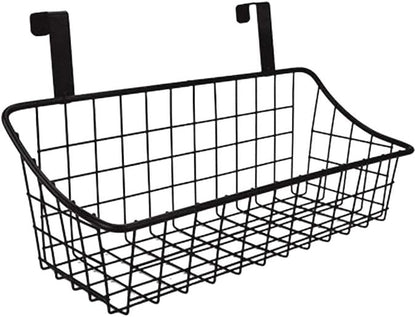 LeleCAT Basket with hook Grid Storage Basket, Hang it behind a door or on a railing, Over the