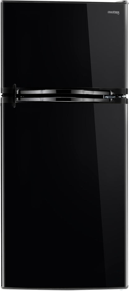 RecPro 10 Cu Ft 12V RV Refrigerator | Black Frost-Free Fridge with Freezer | Double Door