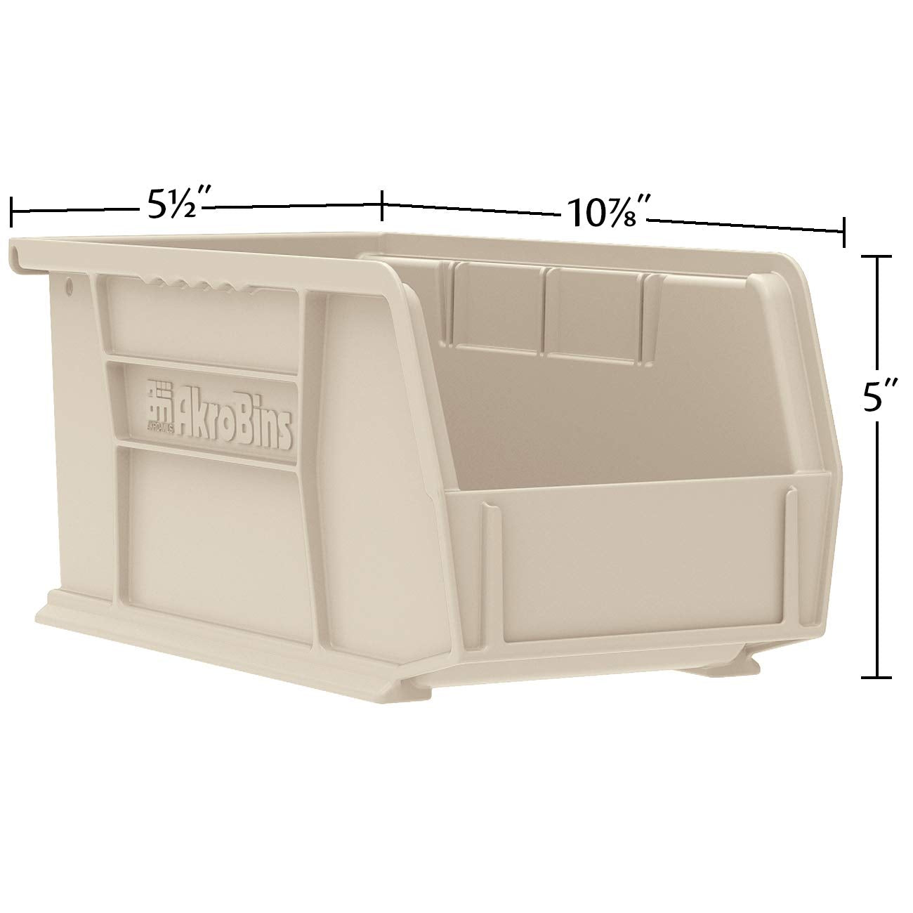 Akro-Mils 30230 AkroBins Plastic Storage Bins, 11"x5"x5", Clear, 12-Pack