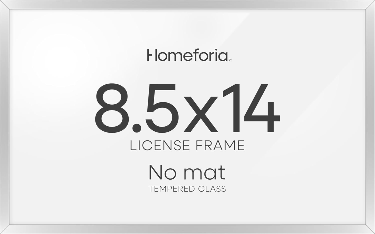 Homeforia 8.5 x 14 Marriage License Silver Frame, High End Metal 8.5x14 Marriage Certificate
