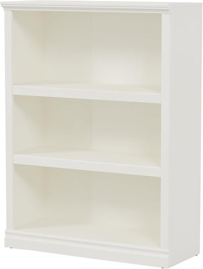 43 in Tall Bookcase, 3-Tier Bookshelf Open Storage, 33 inch Wide Floor Standing Indoor Furniture
