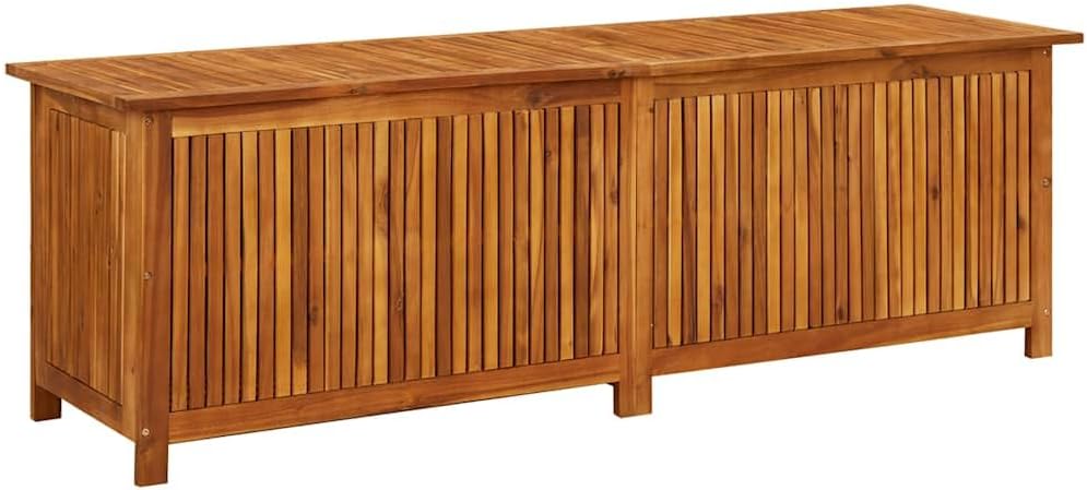 vidaXL Outdoor Storage Box, [Load Capacity Gallon] Deck Box with Gas-Lift Lid, Storage Chest with