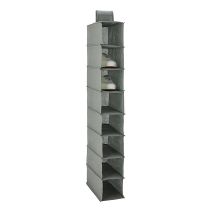 Amazon Basics 8-Tier Hanging Closet Shelf Shoe Organizer, Space Saving Storage, Foldable, 11.5 x 41