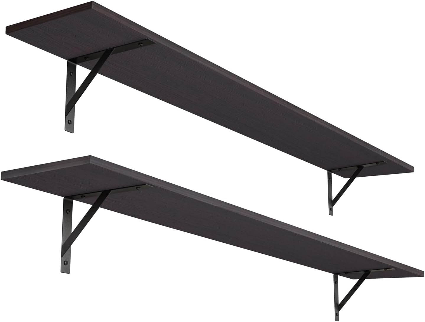 DINZI LVJ Long Wall Shelves, 55.1Inch Wall Mounted Shelves Set of 2, Extra Large Floating Storage