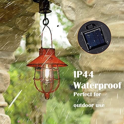 YAKii 6 Pack Solar Lantern Hanging Waterproof Outdoor Metal Solar Lamp with Warm White Light