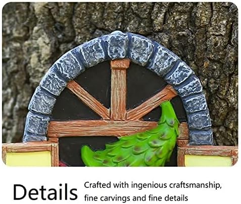 Whimsical Fairy Garden Gnome Statue, Tree Faces Decor Outdoor -5.9 Inch, Funny Garden Tree