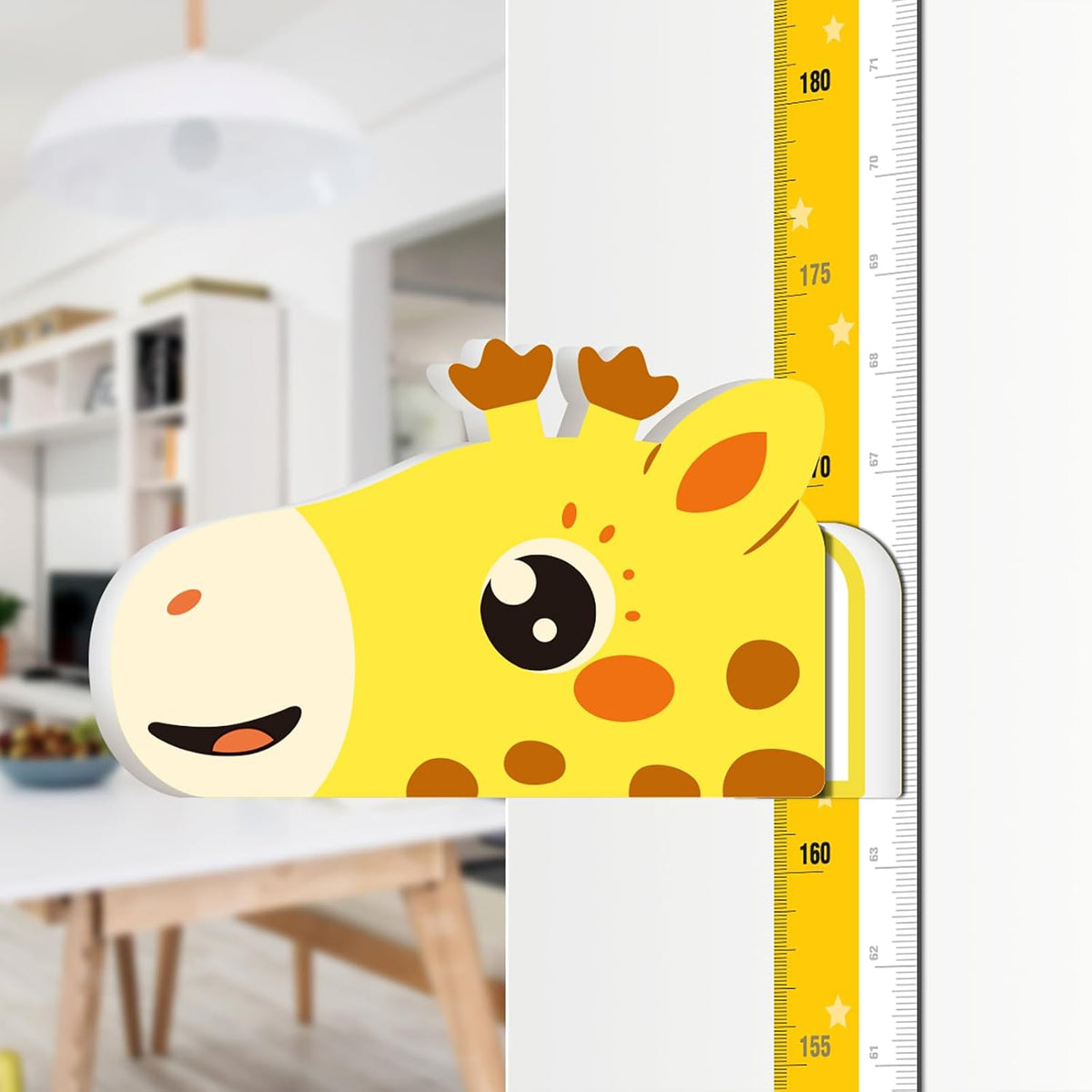 Kids Growth Chart Height Measure Wall Decal Animal Alphabet Stickers Giraffe Design Removable Wall