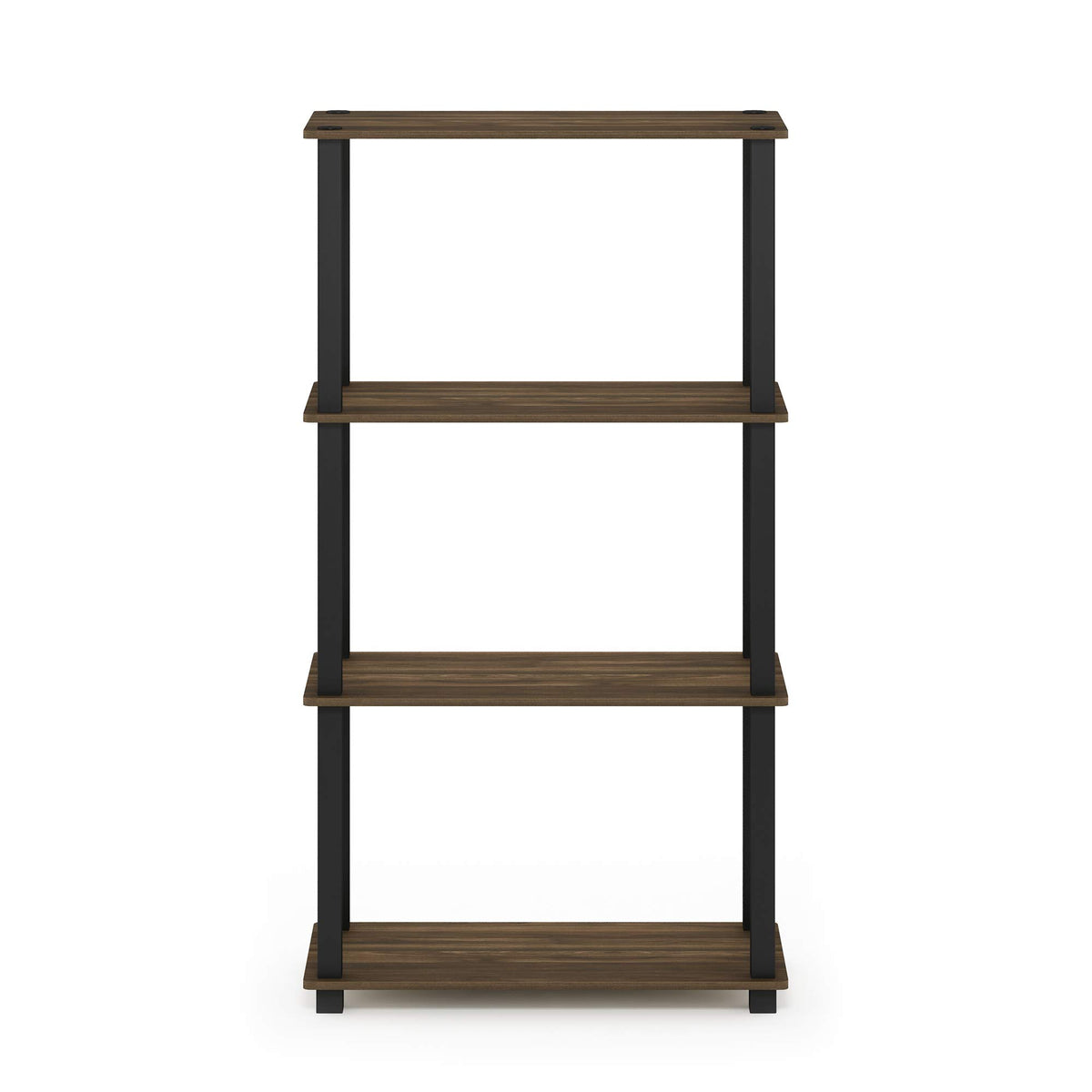 Furinno TURN-S-TUBE Storage Shelves, 4-Tier Book Shelf, Corner Shelf, Toolless Open Shelves, for