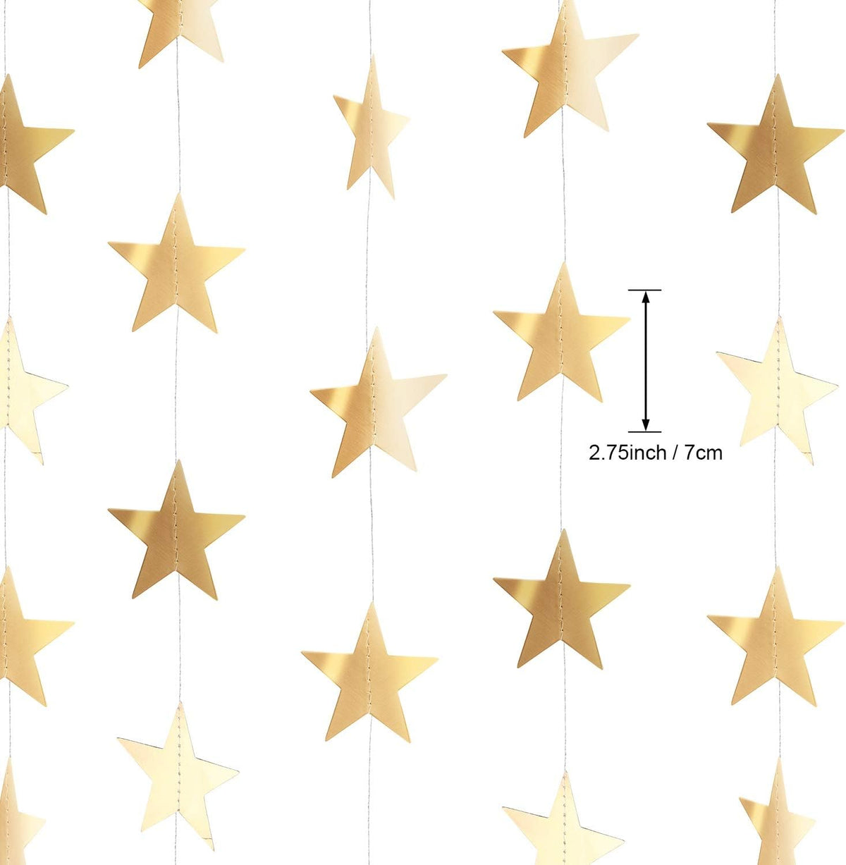 Patelai Glitter Star Garland Banner Decor 130 Feet Star Hanging Bunting Banner Twinkle Backdrop for