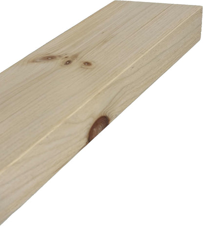 Joel's Antiques 24 Inch Floating Shelves for Wall - 24x6x2 in - Unfinished Wood Shelf Design