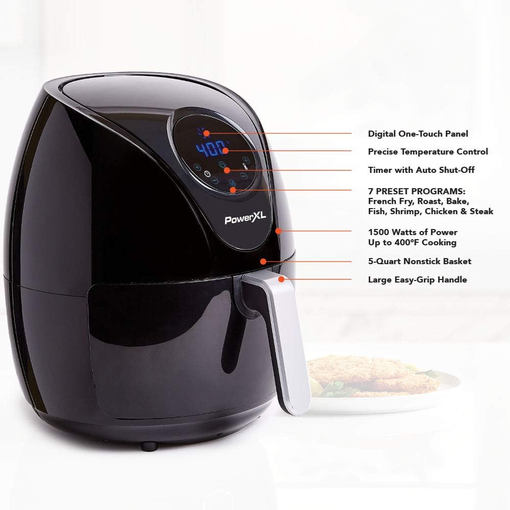 PowerXL Air Fryer 4 QT Maxx, Special Edition 2022, Extra Hot Air Fry, Cook, Crisp, Broil, Roast