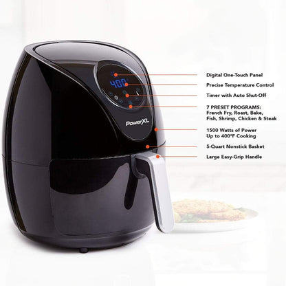 PowerXL Air Fryer 4 QT Maxx, Special Edition 2022, Extra Hot Air Fry, Cook, Crisp, Broil, Roast