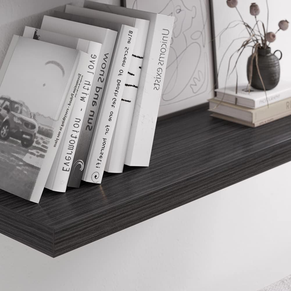 Floating Shelf, Set of 2 Wall Shelf, 36 in W x 12.75 in D x 2 in H Wooden Floating Wall Shelf with