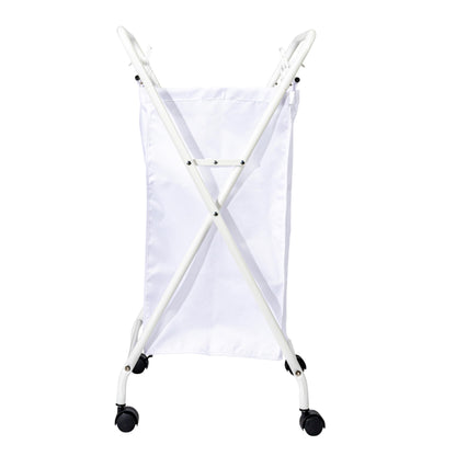 Household Essentials Rolling Laundry Hamper, Heavy Duty Canvas Bag, 2 Load Capacity, Foldable